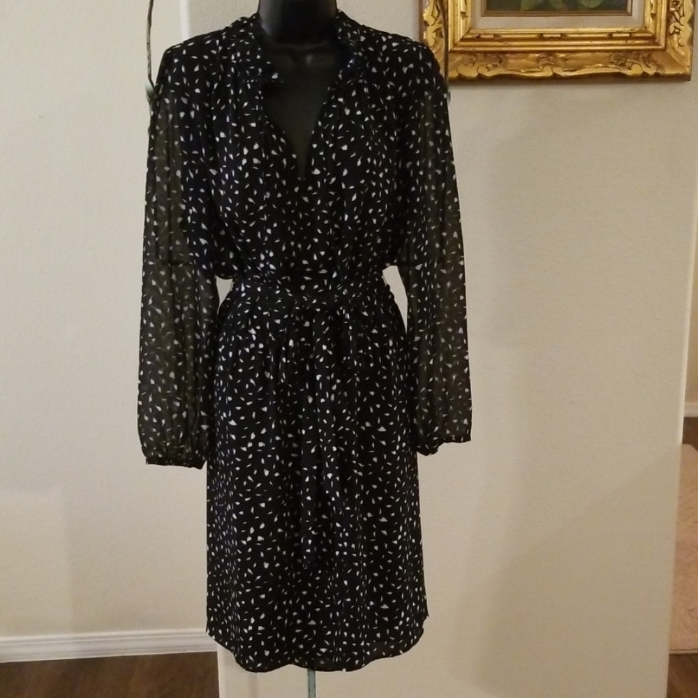 LOFT Black and White Dress